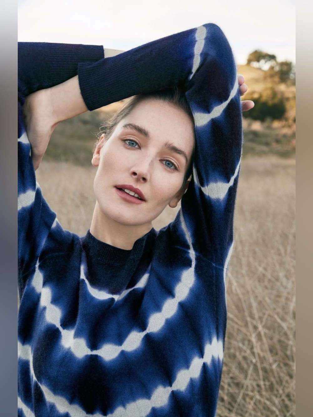 J. Crew Cashmere crewneck sweater in navy tie-dye - NTW - Picture 6 of 14